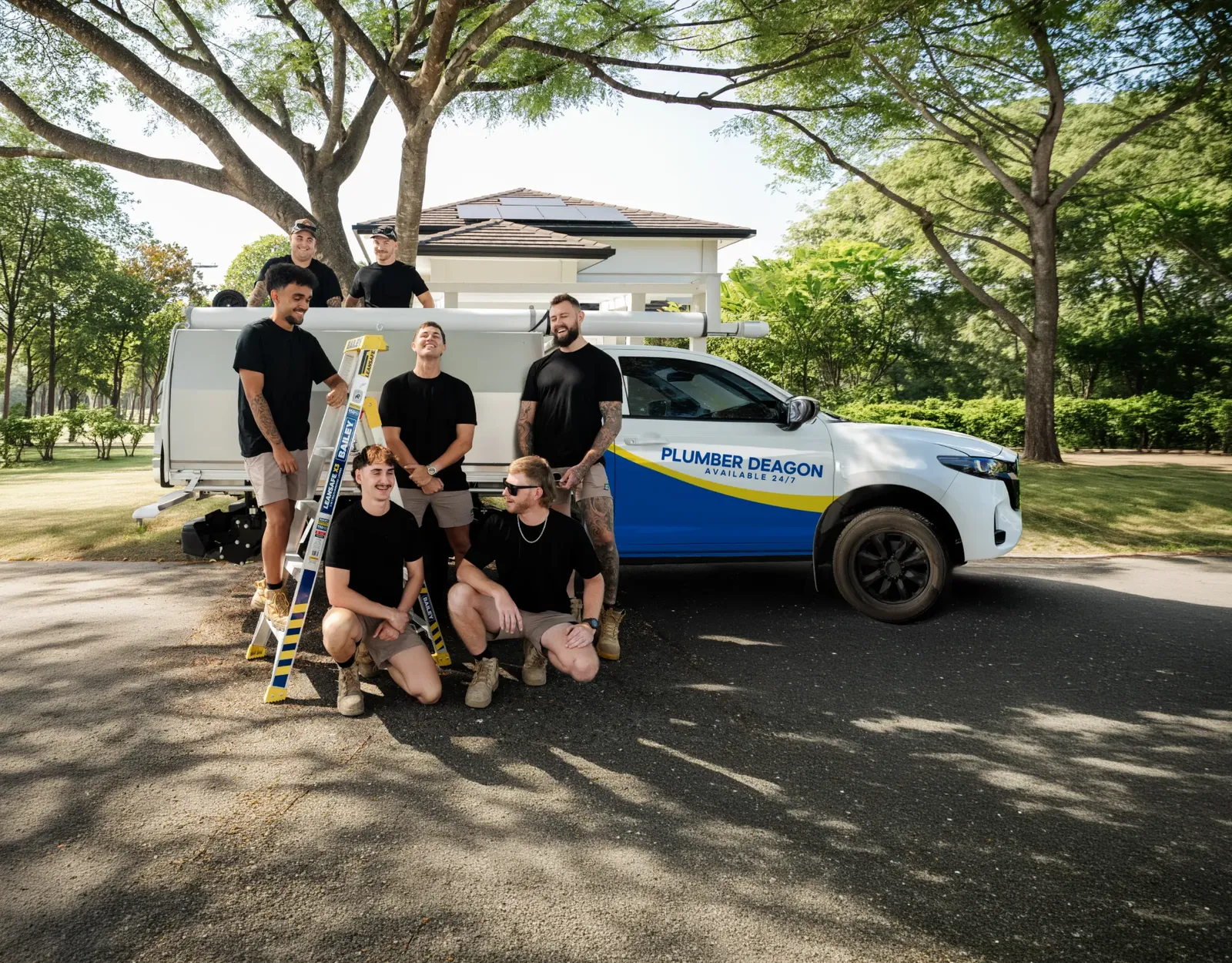Plumber Deagon ute and team